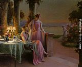 Elegant Ladies Taking Tea by Delphin Enjolras